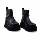 Ghete Dama Casual Anna Viotti Piele Naturala D122-A1381-L9168 negre