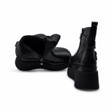 Ghete Dama Casual Anna Viotti Piele Naturala D122-A1381-L9168 negre