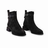 Ghete Dama Elegante Anna Viotti Piele Intoarsa D105-8010R-F25-FR641-1141-111 maro