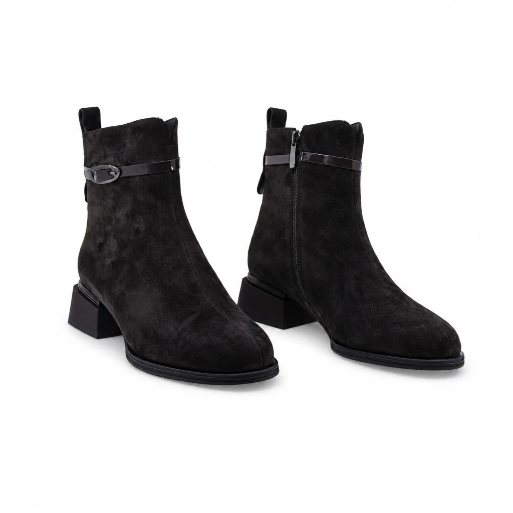 Ghete Dama Elegante Anna Viotti Piele Intoarsa D105-8010R-F25-FR641-1141-111 maro