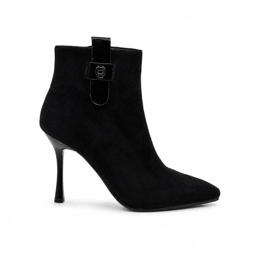 Ghete Dama Elegante Anna Viotti Piele intoarsa D105-8009R-F9-SY01-NT35 negre