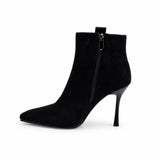 Ghete Dama Elegante Anna Viotti Piele intoarsa D105-8009R-F9-SY01-NT35 negre