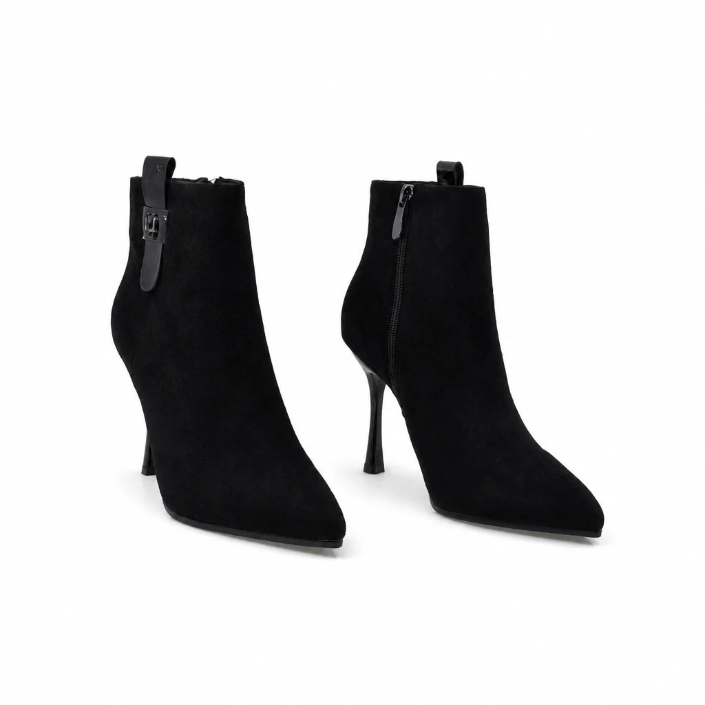 Ghete Dama Elegante Anna Viotti Piele intoarsa D105-8009R-F9-SY01-NT35 negre
