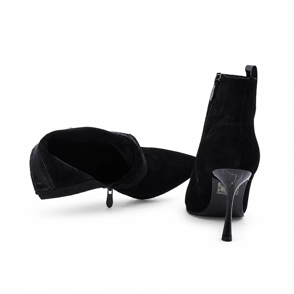 Ghete Dama Elegante Anna Viotti Piele intoarsa D105-8009R-F9-SY01-NT35 negre