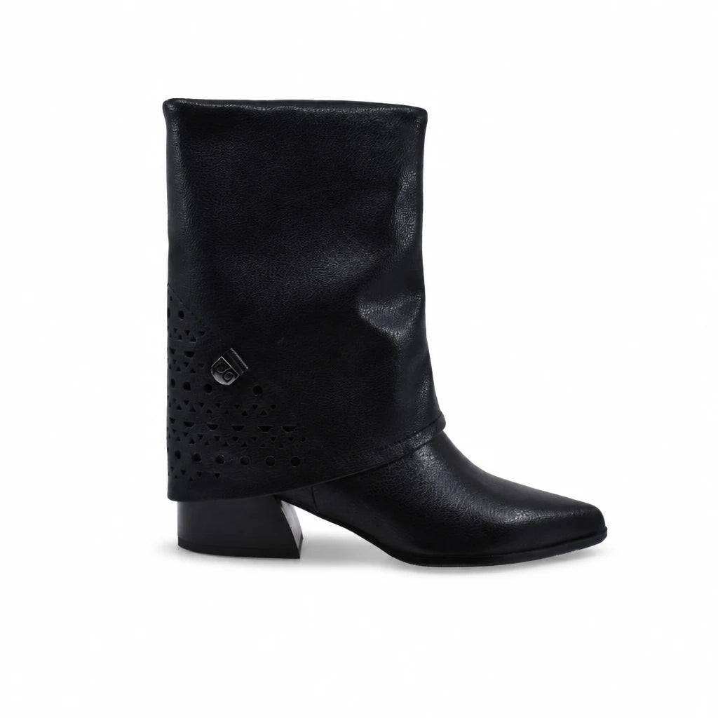 Ghete Dama Casual Anna Viotti Piele Naturala D105-8071R-F256-NT1 negre