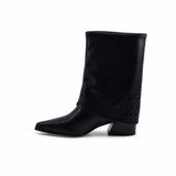 Ghete Dama Casual Anna Viotti Piele Naturala D105-8071R-F256-NT1 negre