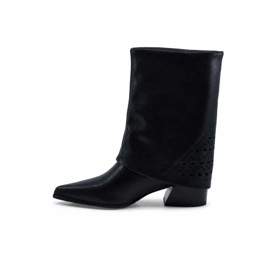 Ghete Dama Casual Anna Viotti Piele Naturala D105-8071R-F256-NT1 negre
