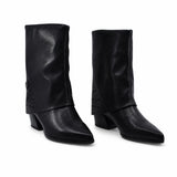 Ghete Dama Casual Anna Viotti Piele Naturala D105-8071R-F256-NT1 negre