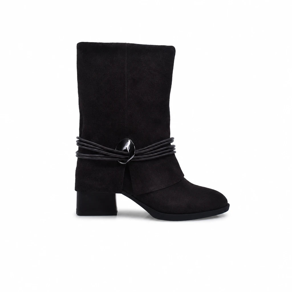 Ghete Dama Casual Anna Viotti Piele Intoarsa D105-8077R-F448-N43 maro