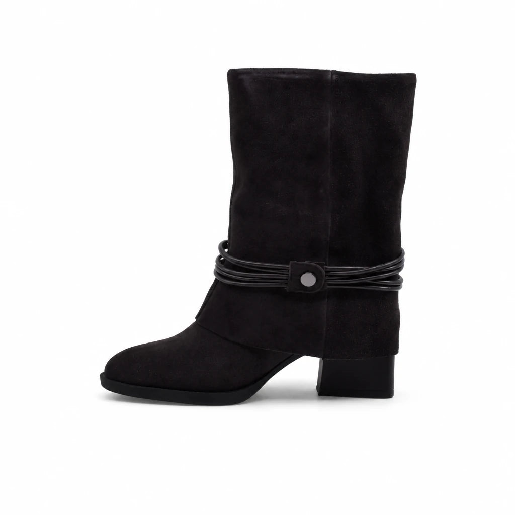 Ghete Dama Casual Anna Viotti Piele Intoarsa D105-8077R-F448-N43 maro