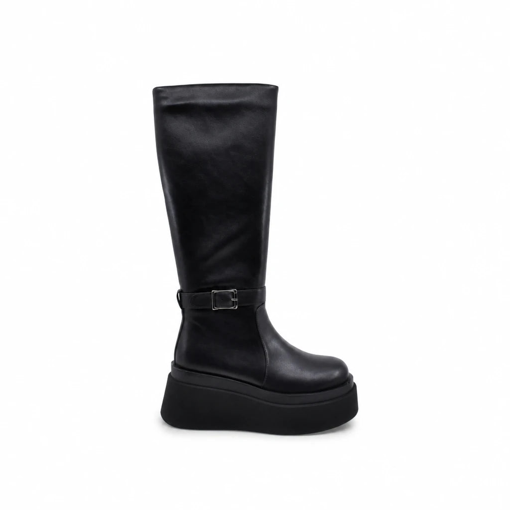 Cizme Dama Casual Anna Viotti Piele Naturala D122-A1381-H8239 negre