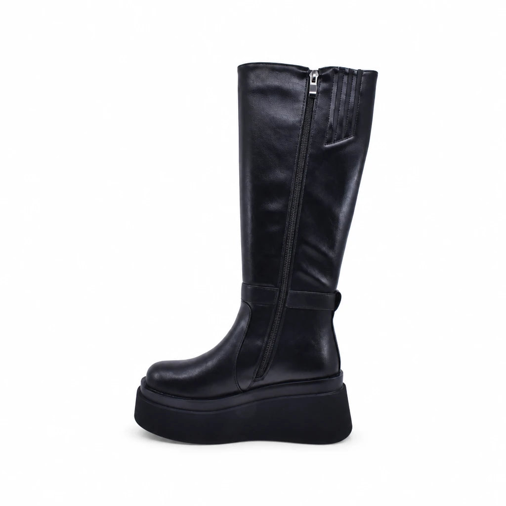 Cizme Dama Casual Anna Viotti Piele Naturala D122-A1381-H8239 negre