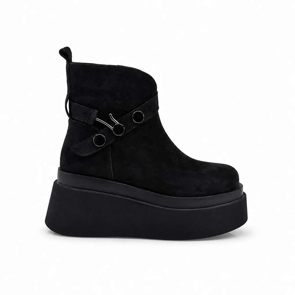 Ghete Dama Casual Anna Viotti Piele Nabuc D122-A1381-L9168 maro