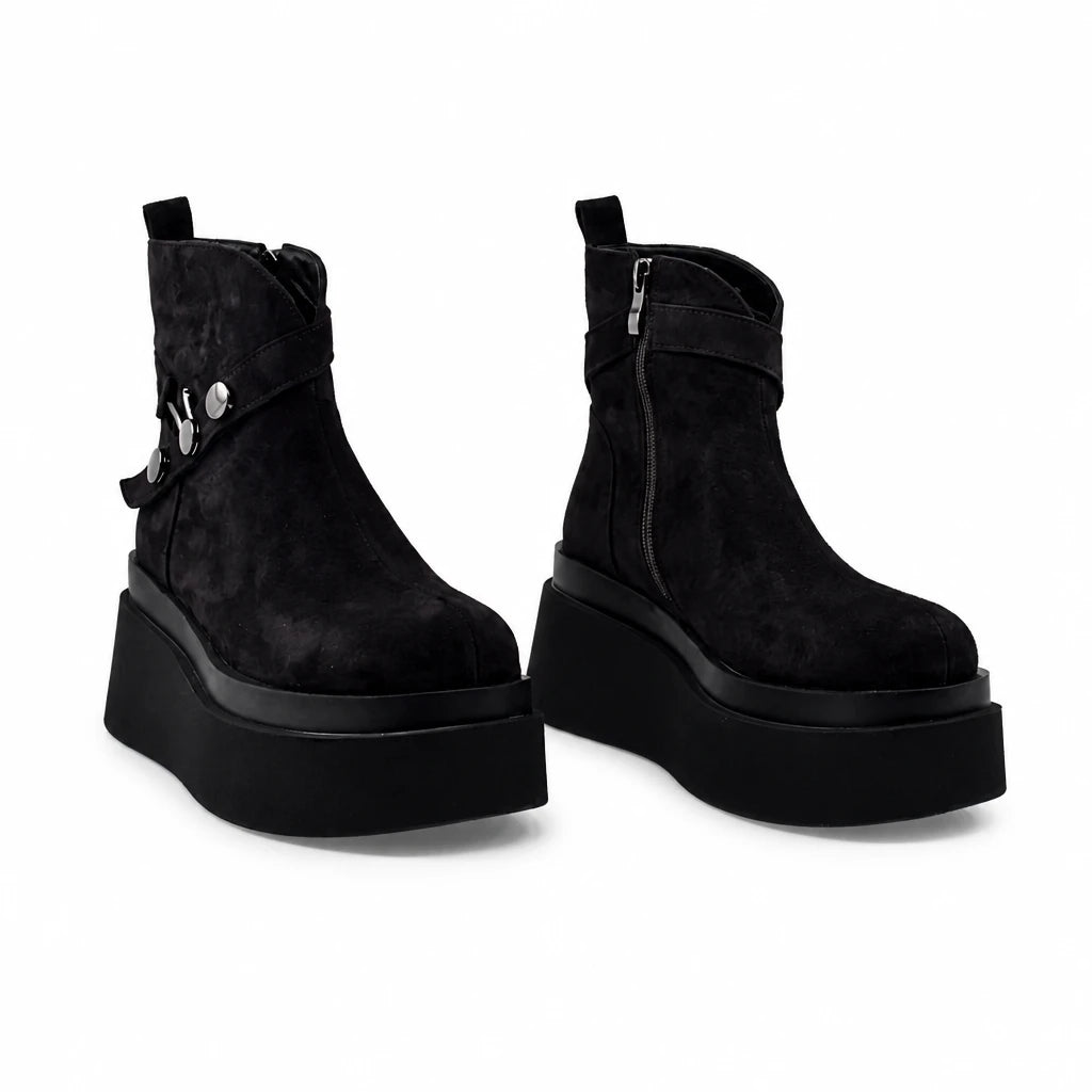 Ghete Dama Casual Anna Viotti Piele Nabuc D122-A1381-L9168 maro