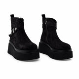 Ghete Dama Casual Anna Viotti Piele Nabuc D122-A1381-L9168 maro