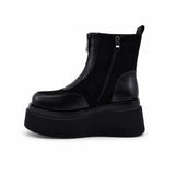 Ghete Dama Casual Anna Viotti Piele Naturala D122-A1381-L9178 negre