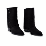 Ghete Dama Casual Anna Viotti Piele Intoarsa D105-B13R-141-N43 maro