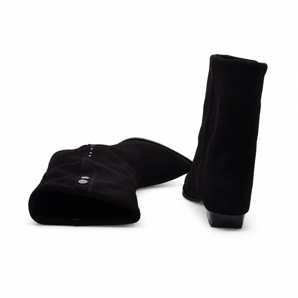 Ghete Dama Casual Anna Viotti Piele Intoarsa D105-B13R-141-N43 maro