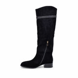 Cizme Dama Casual Anna Viotti Piele Intoarsa D122-P115-735 negre