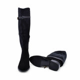 Cizme Dama Casual Anna Viotti Piele Intoarsa D122-P115-735 negre