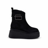 Ghete Dama Casual Anna Viotti Piele Nabuc D122-P115-292 negre