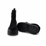 Ghete Dama Casual Anna Viotti Piele Nabuc D122-P115-292 negre