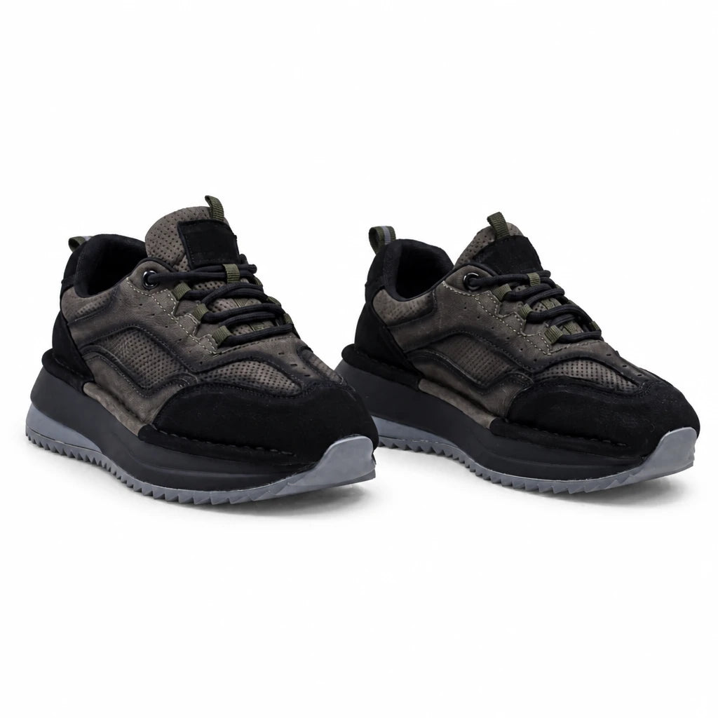 Pantofi dama sport Anna Viotti piele intoarsa D111-S2456 negri