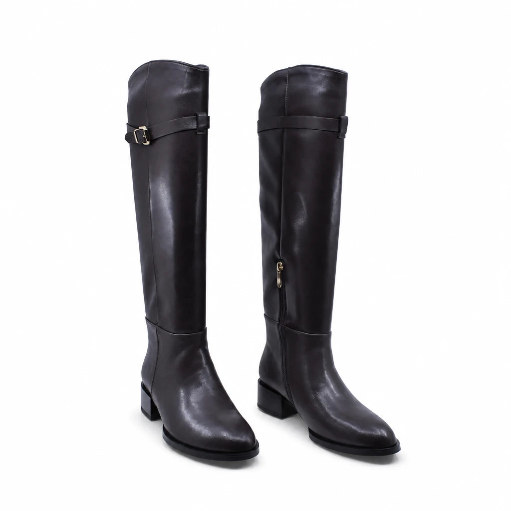 Cizme Dama Casual Anna Viotti Piele Naturala D122-TP115-735 maro