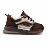Pantofi dama sport Anna Viotti piele intoarsa D111-S2456 maro