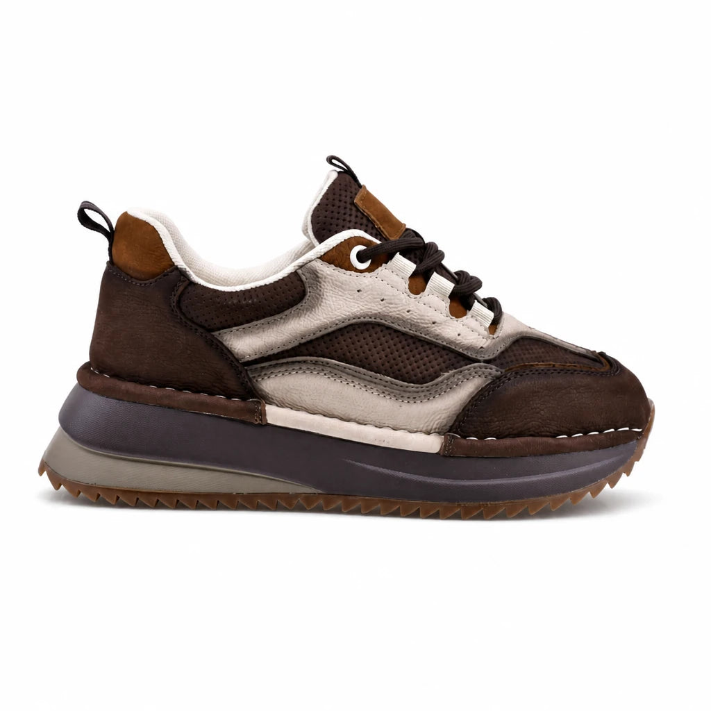 Pantofi dama sport Anna Viotti piele intoarsa D111-S2456 maro