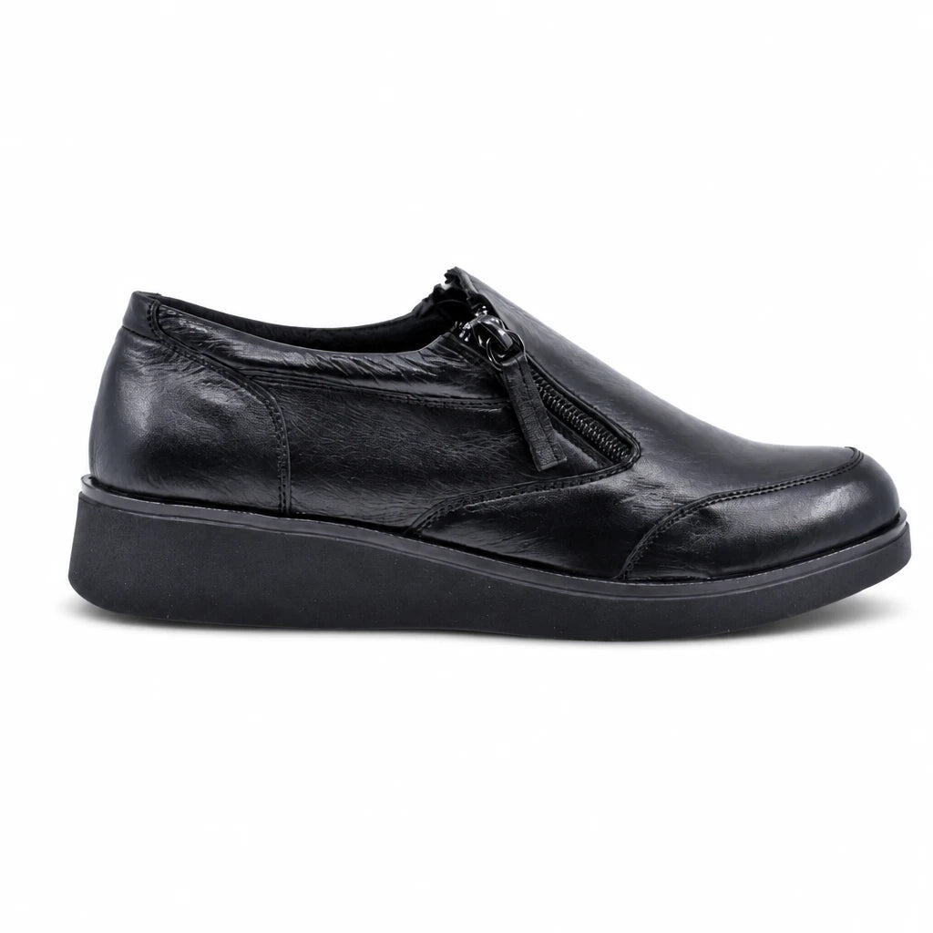 Pantofi dama casual Anna Viotti piele naturala D54-036-45 negri