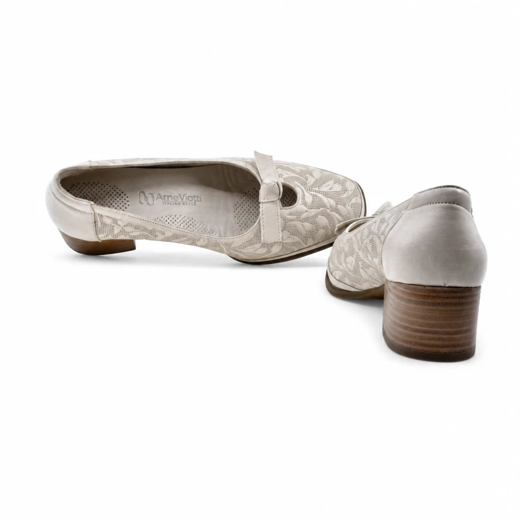 Pantofi dama casual Anna Viotti piele naturala D50-5671 bej