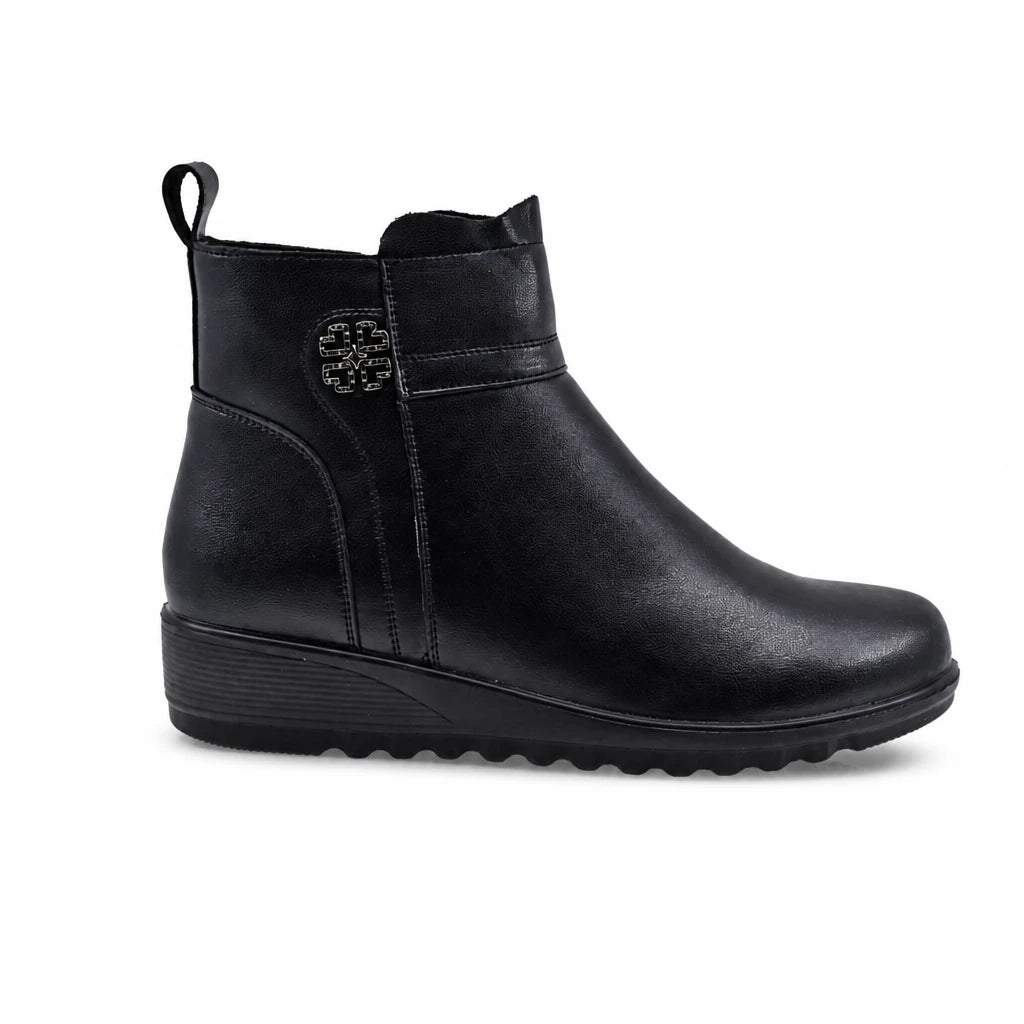 Ghete Dama Casual Anna Viotti Piele Naturala D111-3E18564-72 negre