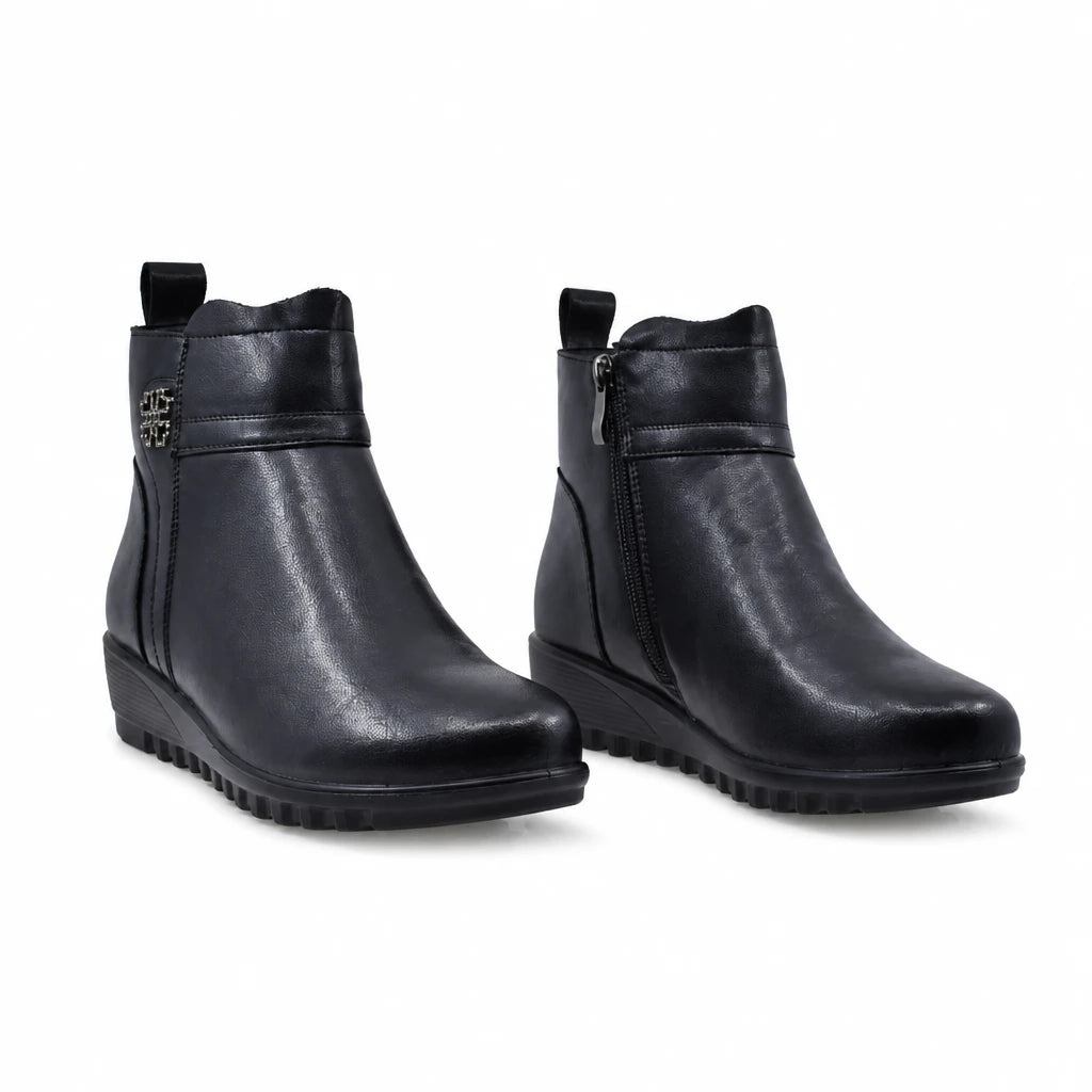 Ghete Dama Casual Anna Viotti Piele Naturala D111-3E18564-72 negre