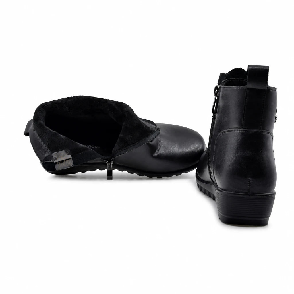 Ghete Dama Casual Anna Viotti Piele Naturala D111-3E18564-72 negre
