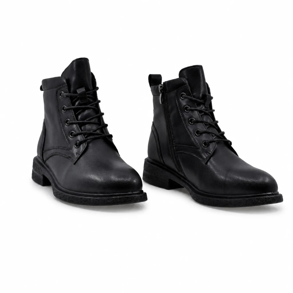 Ghete Dama Casual Anna Viotti Piele Naturala D111-B30047 negre