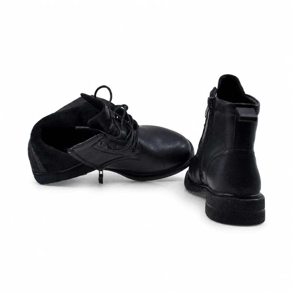 Ghete Dama Casual Anna Viotti Piele Naturala D111-B30047 negre