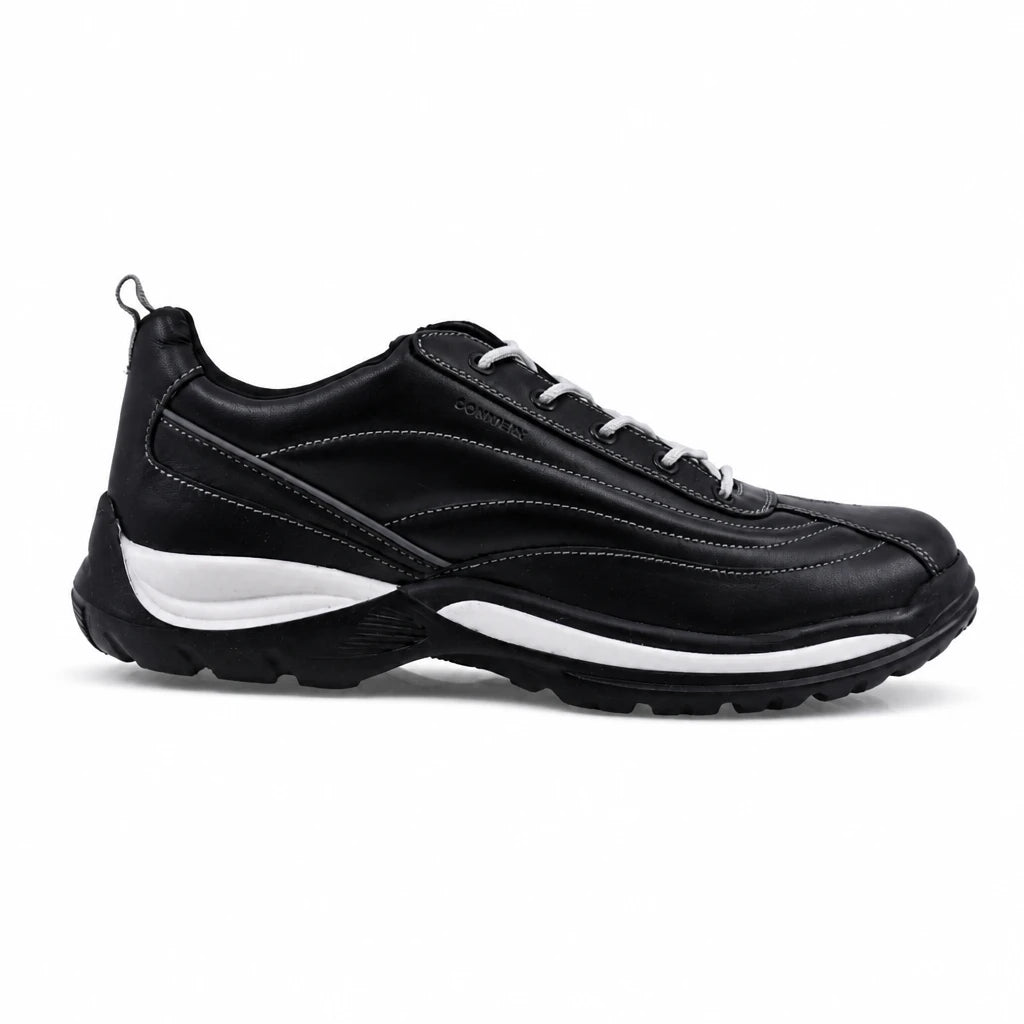 Pantofi barbati casual Bontimes piele naturala B538 negri