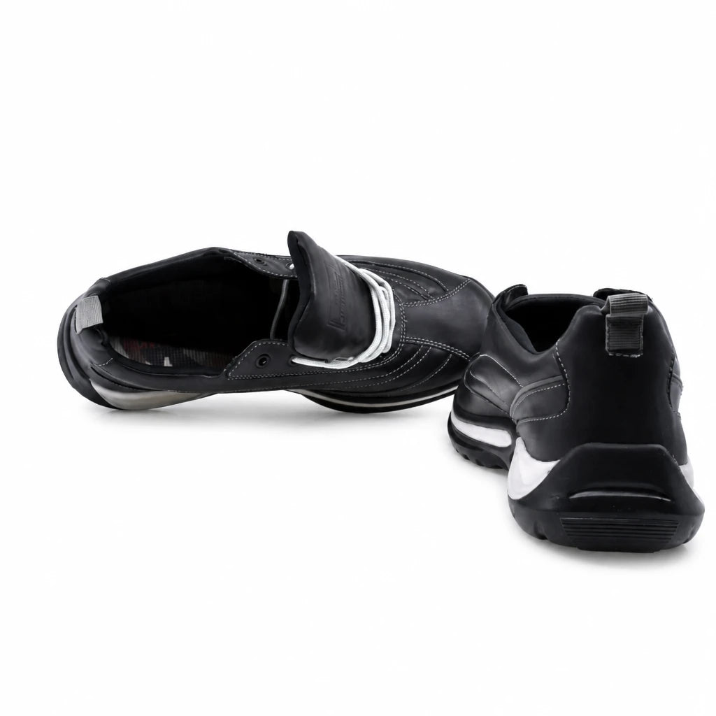 Pantofi barbati casual Bontimes piele naturala B538 negri