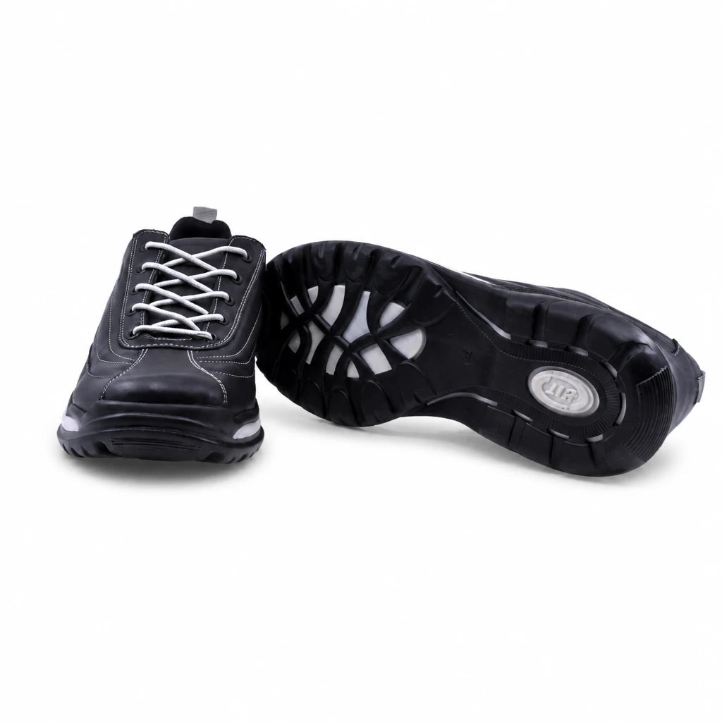 Pantofi barbati casual Bontimes piele naturala B538 negri
