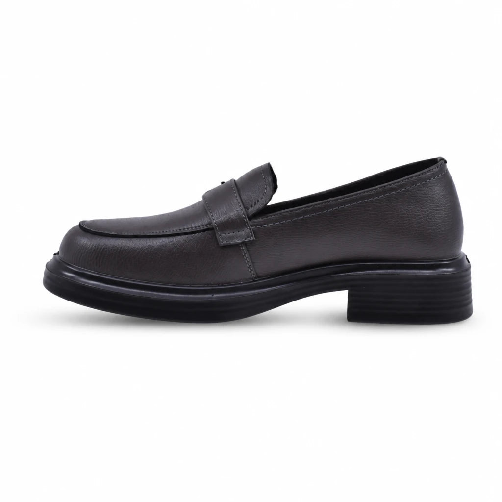 Pantofi dama casual Anna Viotti piele naturala D111-5191 gri inchis