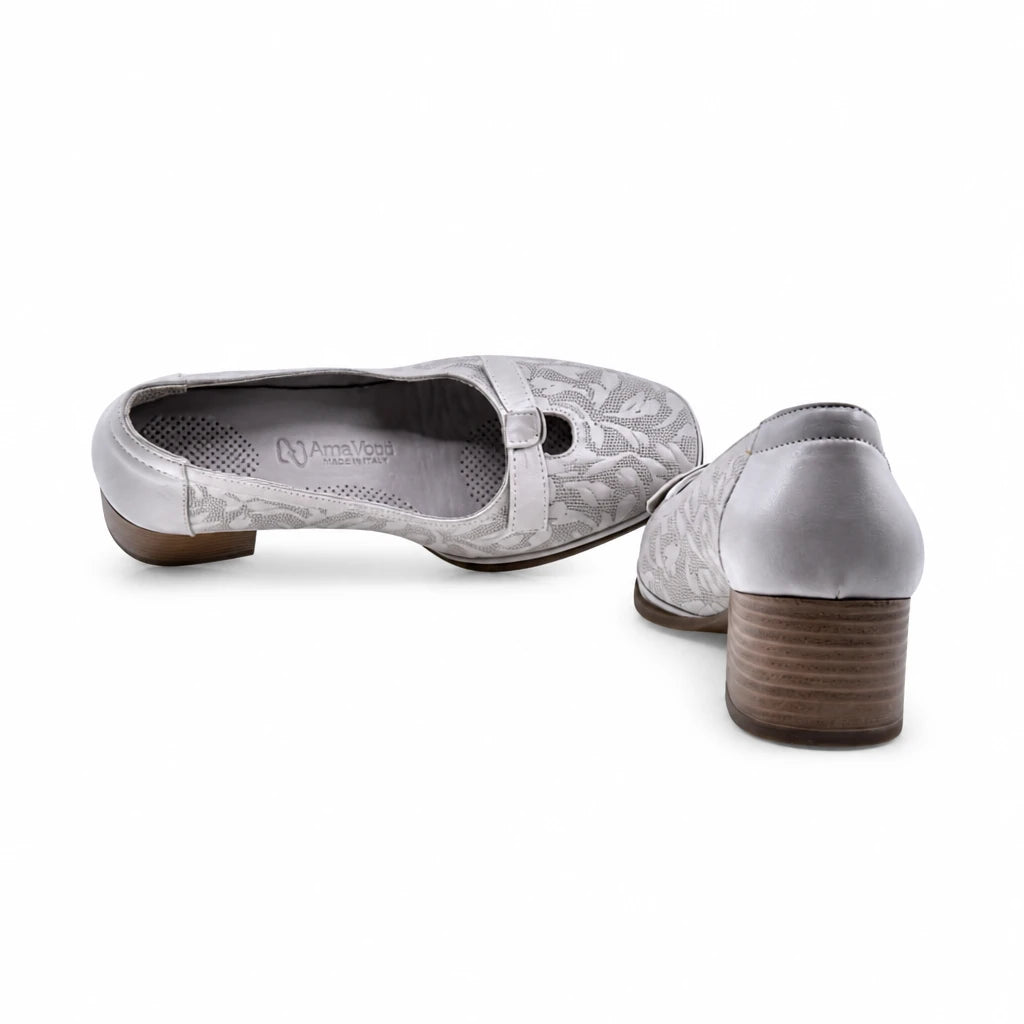 Pantofi dama casual Anna Viotti piele naturala D50-5671 gri