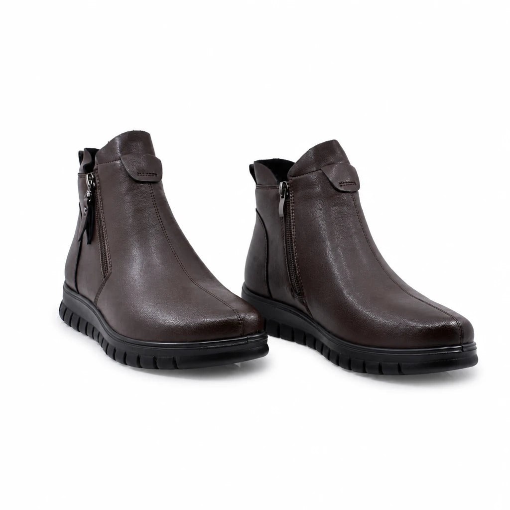 Ghete dama casual Anna Viotti piele naturala D111-MB220281 maro