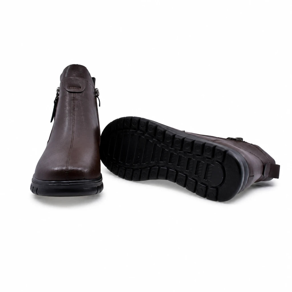 Ghete dama casual Anna Viotti piele naturala D111-MB220281 maro