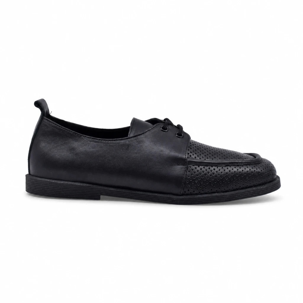 Pantofi dama casual Anna Viotti piele naturala D12-371 negri