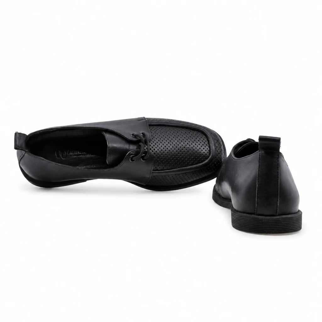 Pantofi dama casual Anna Viotti piele naturala D12-371 negri