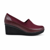 Pantofi dama casual Anna Viotti piele naturala/strech D22-ER-590 bordo