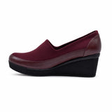 Pantofi dama casual Anna Viotti piele naturala/strech D22-ER-590 bordo