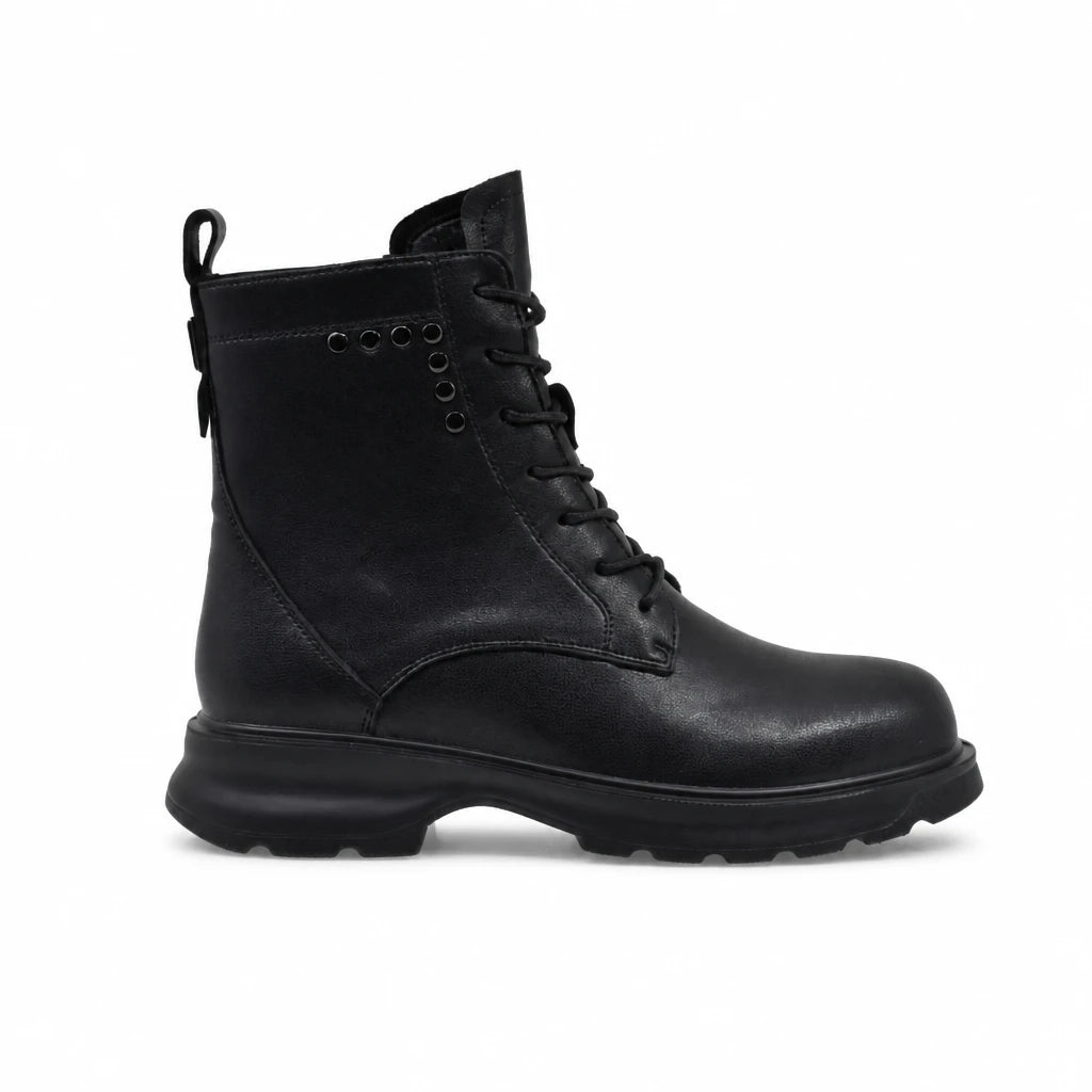 Ghete dama casual Anna Viotti piele naturala D111-B6372 negre