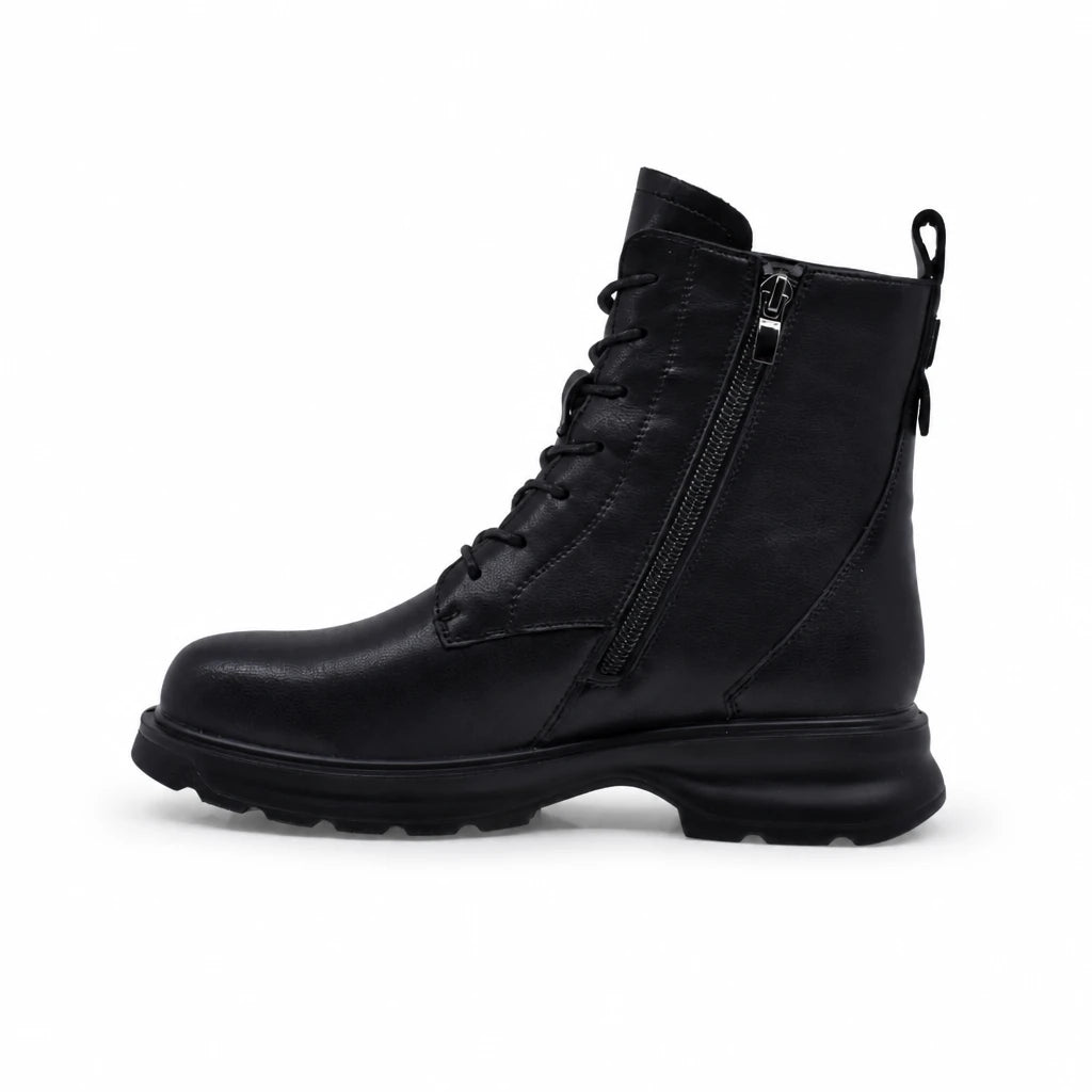 Ghete dama casual Anna Viotti piele naturala D111-B6372 negre